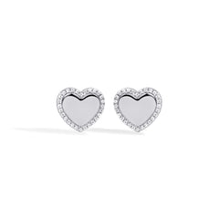 Amoura Edge Heart Studs