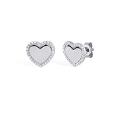 Amoura Edge Heart Studs