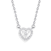 Amoura Halo Heart Necklace