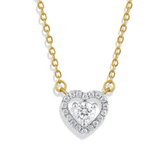 Amoura Halo Heart Necklace