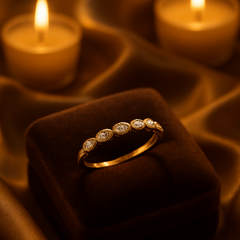 Elara Marquise Dot Ring