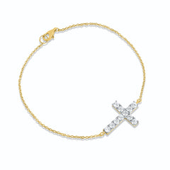 Cross Shaped Radiant Cross Bracelet