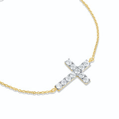 Cross Shaped Radiant Cross Bracelet