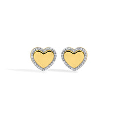 Amoura Edge Heart Studs