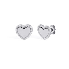 Amoura Edge Heart Studs