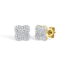 Fleur Pavé Stud Earrings