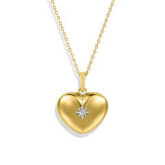 Stellar Heart Charm Necklace